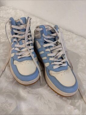 adidas Women's High-Top Sneakers hoops in Light Blue and White